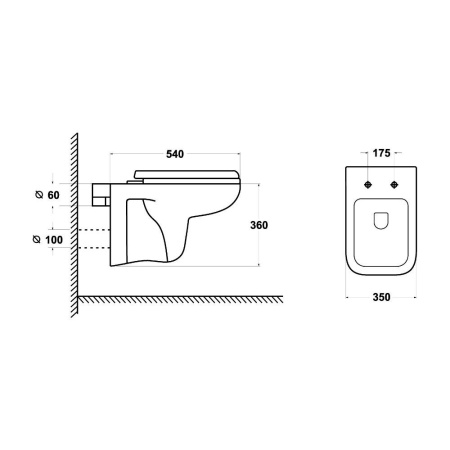 Orange Y03100W унитаз подвесной