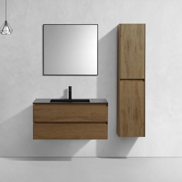 Тумба под раковину Vincea Luka 1000 подвесная, 2 выкатных ящика soft-close, T.Oak