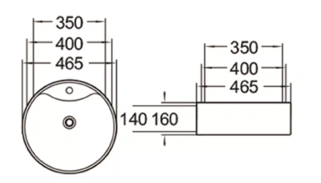 Раковина керамическая (накладная)  SantiLine SL-1069