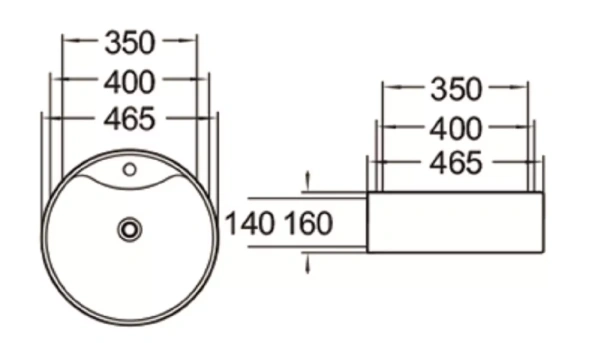 Раковина керамическая (накладная)  SantiLine SL-1069