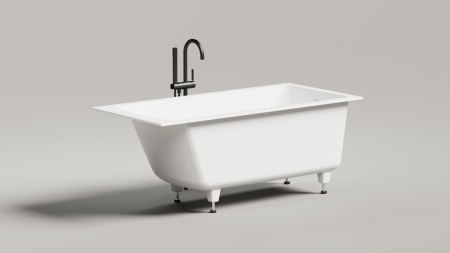 Ванна встраиваемая Salini CASCATA KIT 150x70, S-Sense, глянцевый белый 105012G