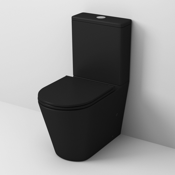 Унитаз Grossman GR-4449BMS (670х380х850) черный матовый напольный безободковый с тонкой крышкой