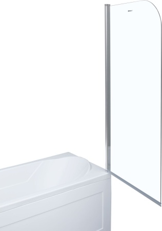 Шторка для ванны Aquanet SG-750, прозрачное стекло