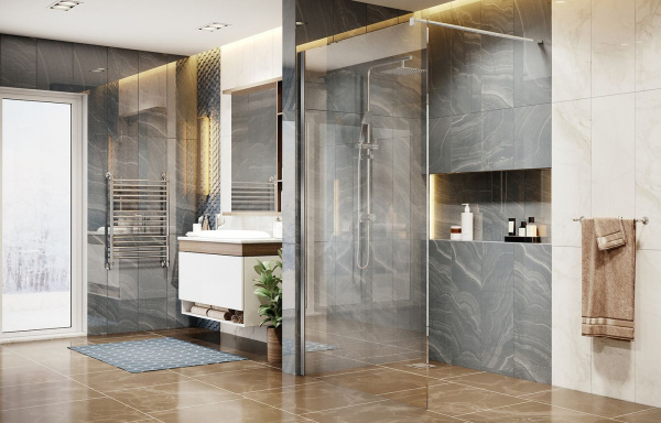 Душевая перегородка Ambassador Walk-in 15031103, свободный вход, 110 см