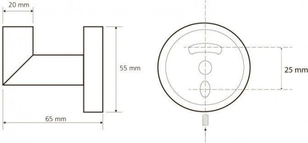 Крючок для полотенец Bemeta Dark 104206020