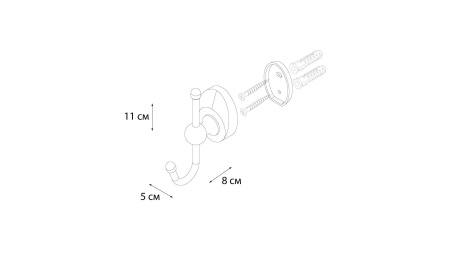 Крючок одинарный Fixsen Europa FX-21805A