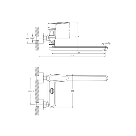 Смеситель для ванны RUSH Devon DE7535-51