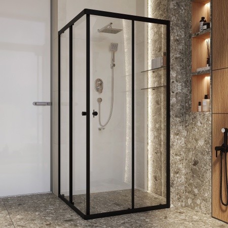 Полка STWORKI Glass Shelf 60 полкодержатели черные