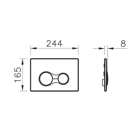 Кнопка смыва VitrA 740-0411 черный