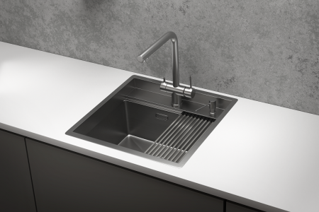Мойка для кухни Granula Kitchen Space 5051 сталь сатин, 50х51 см, квадратная