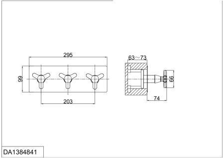 Смеситель для ванны встраиваемый D&K Hessen Goethe DA1384841