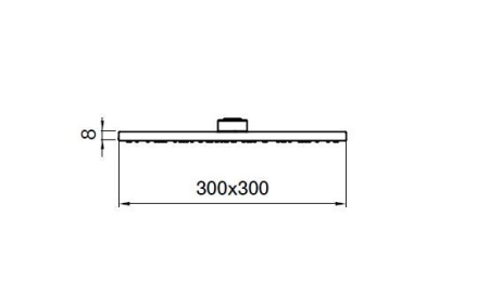 Верхний душ Webert AC1013560BRASS, черный