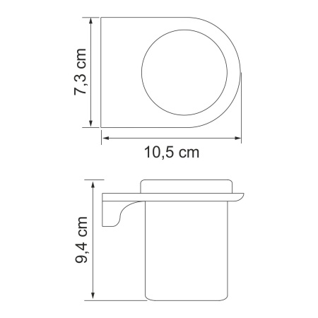 Подстаканник одинарный WasserKRAFT Kammel K-8328W