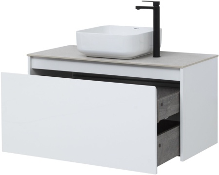 Тумба под раковину Aquanet Nova Lite 100 белый (1 ящик)