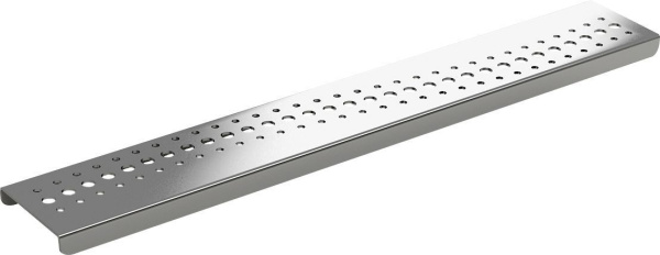 Пластиковый сливной канал PlastBrno Design 2 SZE2850 с сеткой из нержавеющей стали 2, L=855 мм, мокрый клапан