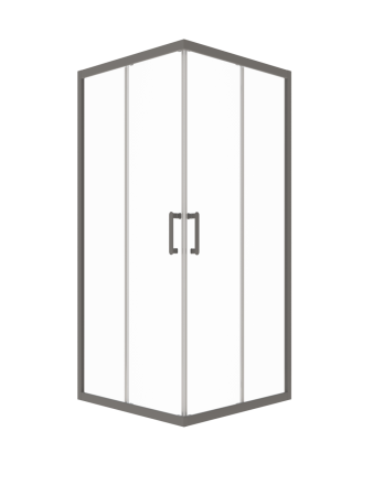 Душевая ширма Triton pro Фикс-Графит 80х80
