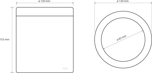 Ведро для мусора Bemeta Hotel 137115205 (1,5 литра)