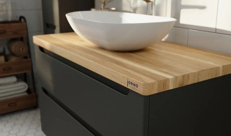 Тумба под раковину Jorno Wood 80 wood.01.80/P/GR серый