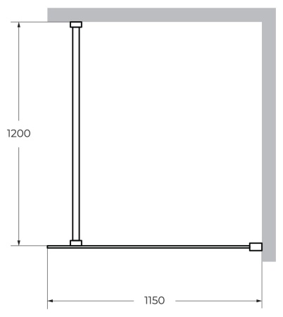 Душевая перегородка CEZARES LIBERTA-L-1-115-120-C-NERO