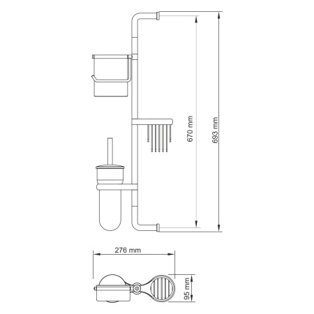 Комбинированная стойка WasserKRAFT Ammer K-1448