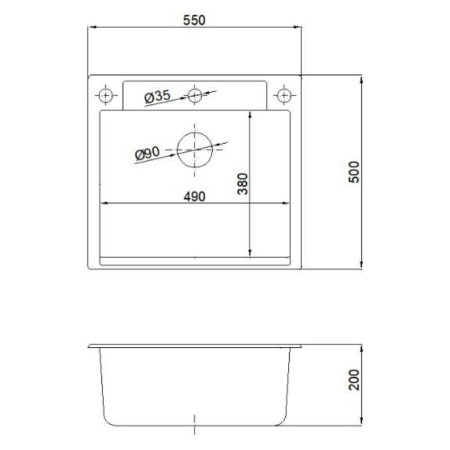 Кухонная мойка Reflexion Cubi RX1555TN, олово