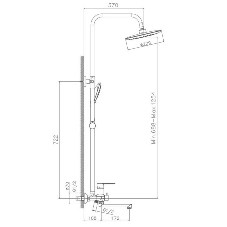 Душевая система Haiba HB24557-8