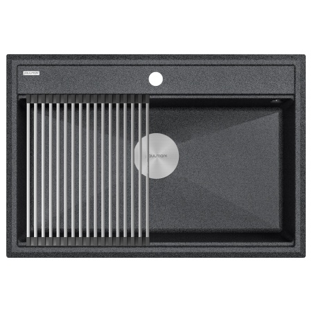 Мойка STEPIA 80, IT-GRANIT, PM117551-DG, графит, 750х510, Paulmark