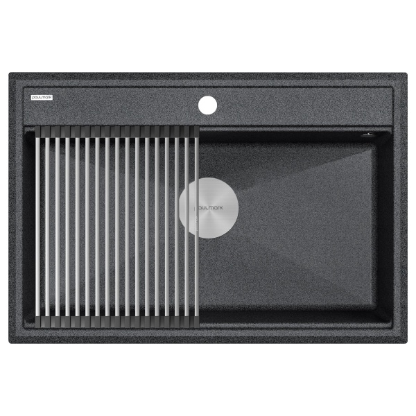 Мойка STEPIA 80, IT-GRANIT, PM117551-DG, графит, 750х510, Paulmark