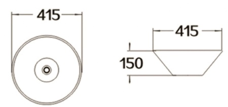Раковина керамическая (накладная)  SantiLine SL-1068