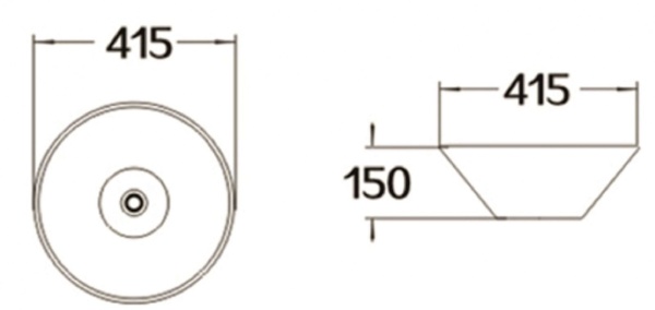 Раковина керамическая (накладная)  SantiLine SL-1068