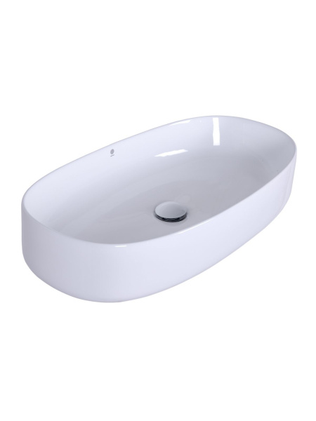 Раковина накладная Orange B07-675W санфарфор, белый глянец