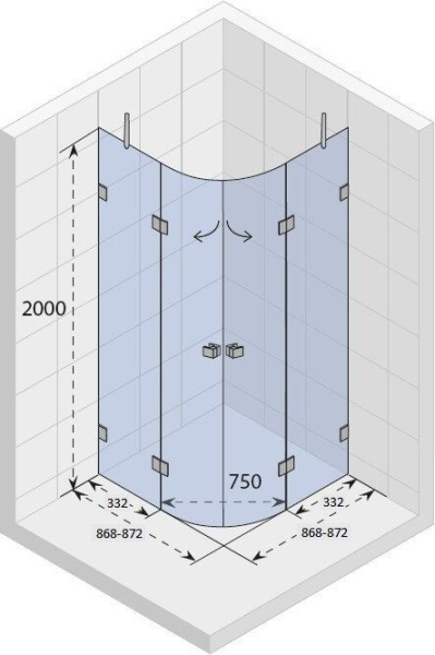 Душевой уголок Riho Scandic Mistral M309 90х90 GX0440300