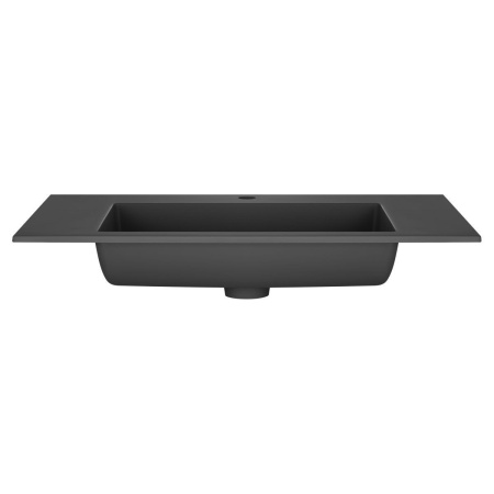 Тумба Vincea Luka 800 подвесная, 2 выкатных ящика soft-close, G.Stone с умывальником VCB-13800B из кварца, цвет черный