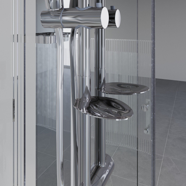 Душевая кабина Niagara Ultra NG-709-01 100х100х220, высокий поддон 48 см, стекло прозрачное с рисунком