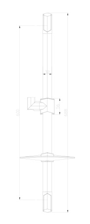 Стойка для душа Lemark LM8066C с мыльницей