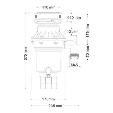 Измельчитель пищевых отходов Fmark FCD-703