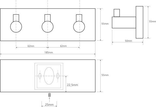 Крючок для полотенец Bemeta Beta 132405232