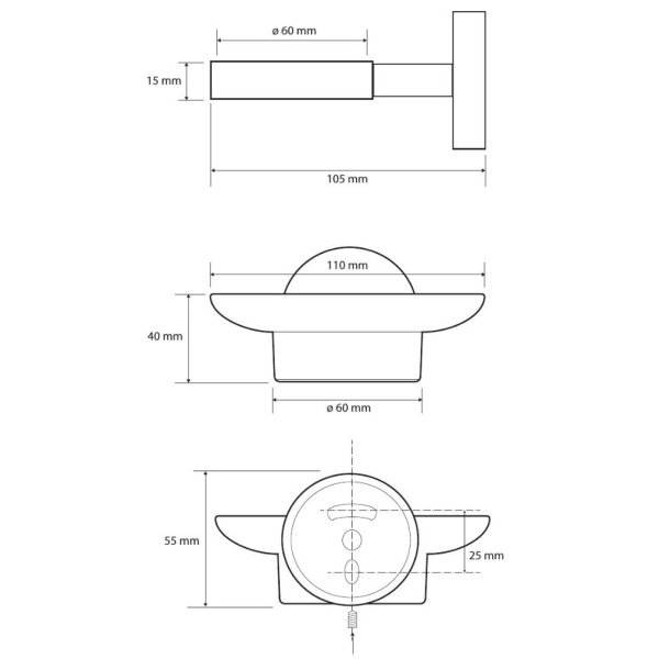 Мыльница для ванной Bemeta Omega 104108042