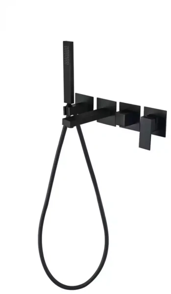 Смеситель для ванны скрытого монтажа Grocenberg GB5060 Чёрный матовый