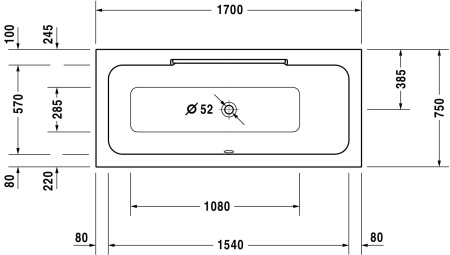 Акриловая ванна Duravit DuraStyle 700297000000000