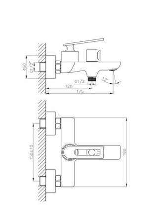 Смеситель для ванны Haiba HB60589