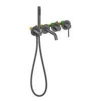 Встраиваемый смеситель для ванны TIMO Saona 2314/18YSM, черное золото