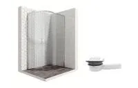 Душевой уголок Ambassador Queen 11011103R-MA1, полукруглый, точечный трап, 120х80