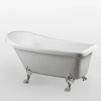 Ванна VITO 150 акриловая отдельностоящая Ceruttispa (1550x740x750) на львиных алюминиевых лапах (хром)