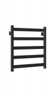 Полотенцесушитель водяной Stinox Verona 500x600, нижнее подключение, черный матовый, 1/2" ВР (внутренняя резьба), 5 перекладин