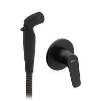 777510300 Jupiter Смеситель Damixa монтируемый в стену с гигиеническим душем, черный