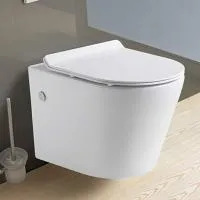 Унитаз подвесной безободковый MLN-310302, крышка дюропласт