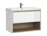 Тумба с умывальником подвесная Cersanit LOUNA 80 с COMO 80 белый, 64071 + S-UM-COM80/1-w