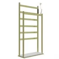 Полотенцесушитель электрический напольный WONZON & WOGHAND, Брашированное золото (WW-A407-BG)