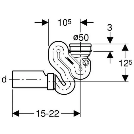 Сифон для писсуара вакуумный Geberit 152.942.11.1